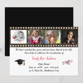 Invitación Casa Abierta de Graduación de Foto por Edad Progre