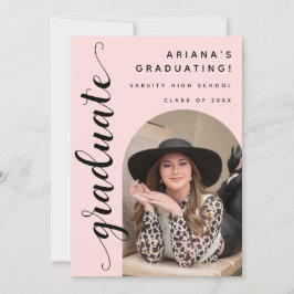 Invitación Casa abierta de graduación de guión de Moda de mod