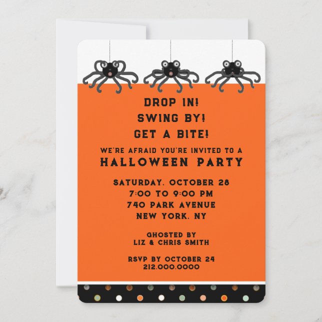 Invitación Casa Abierta de Halloween (Anverso)