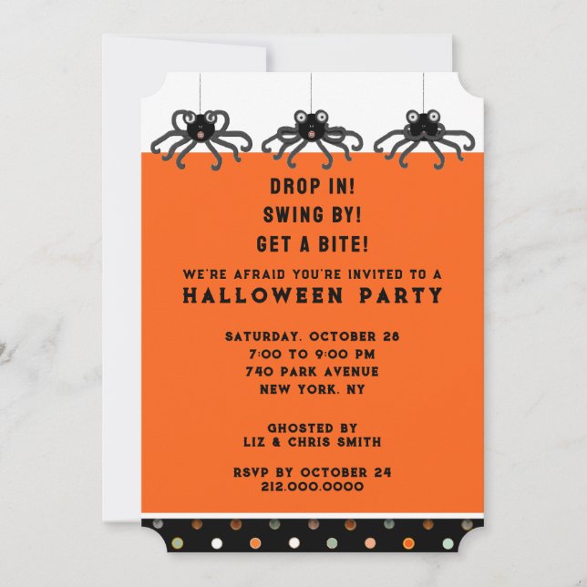 Invitación Casa Abierta de Halloween (Anverso)