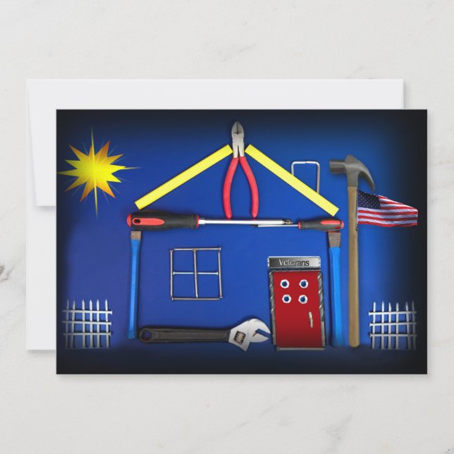 Invitación Casa abierta de la casa de herramientas - Veterano