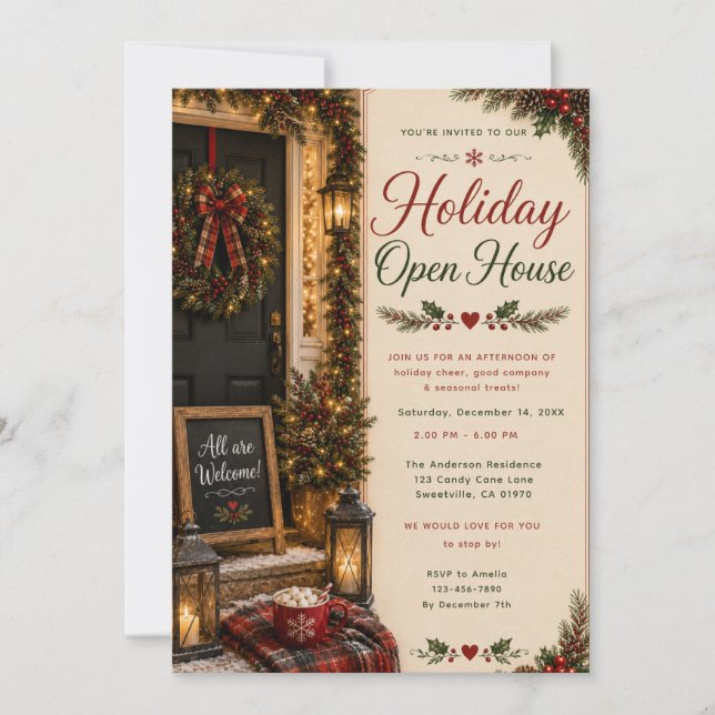 Invitación Casa Abierta de Navidad (Anverso)