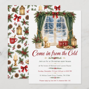Invitación Casa Abierta de Navidad País de las Maravillas de