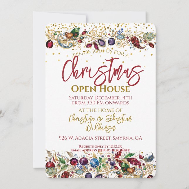 Invitación Casa abierta de navidades (Anverso)