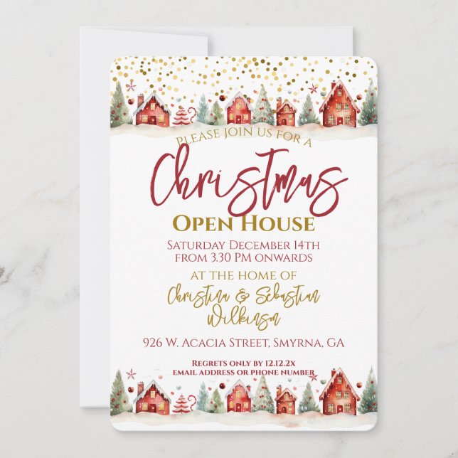 Invitación Casa abierta de navidades (Anverso)