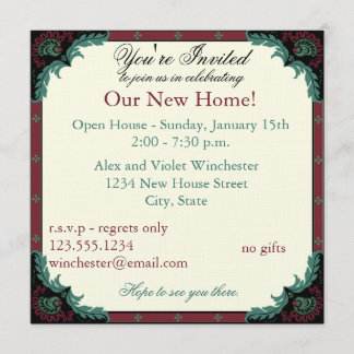 Invitación Casa abierta de Paisley/fiesta del estreno de una