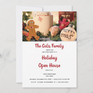 Invitación Casa Abierta de Vacaciones de Navidad 