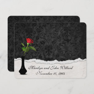 Invitación Casa abierta del Boda Rosa Rojo