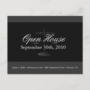 Invitación Casa abierta del bufete de abogados