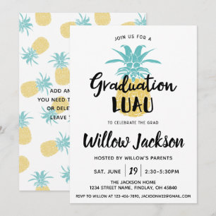 Invitación Casa Abierta del Partido de Graduación Luau Ohana