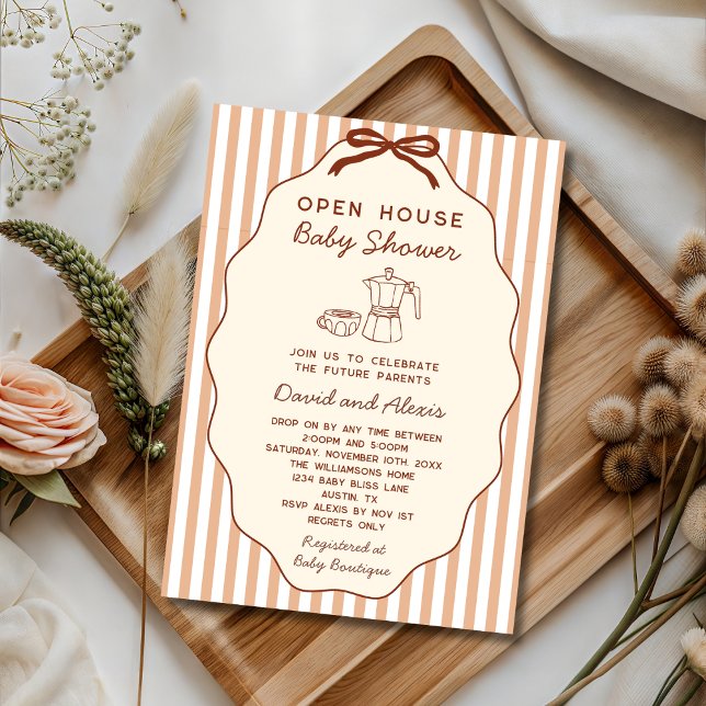 Invitación Casa Abierta Dibujada a Mano Bonjour Bebe Fiesta d (Subido por el creador)