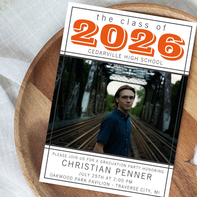 Invitación Casa Abierta Fiesta de Graduación 2023 Foto Naranj (Subido por el creador)