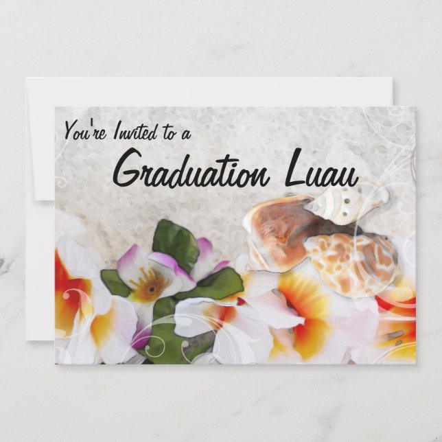 Invitación Casa Abierta Luau de Graduación (Anverso)