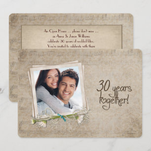 Invitación Casa abierta por 30º aniversario de bodas