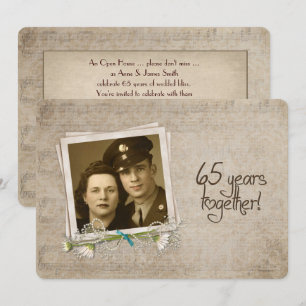 Invitación Casa abierta por aniversario de bodas número 65