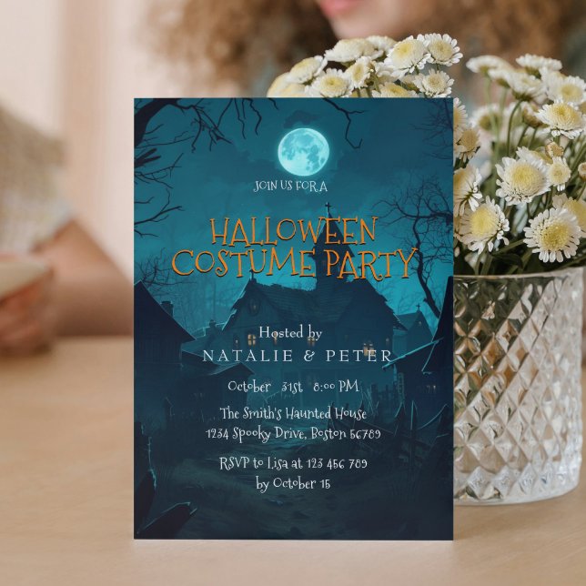 Invitación Casa Asombrosa En La Fiesta De Halloween De Los Ni (Subido por el creador)