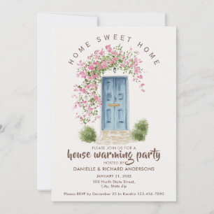 Invitación Casa Cute Beige Marrón Fiesta de inauguración de l