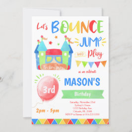 Invitación Casa de Bounce, Invitaciones Bouncing