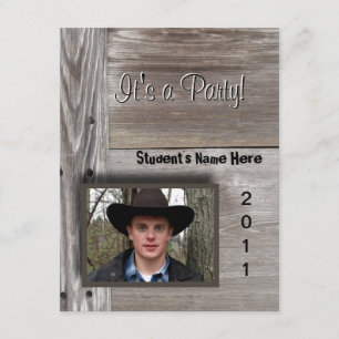 Invitación Casa de campo rural abierta para graduación