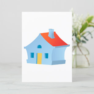Invitación Casa de Dibujos Animados Caprichosa Colorida y Div