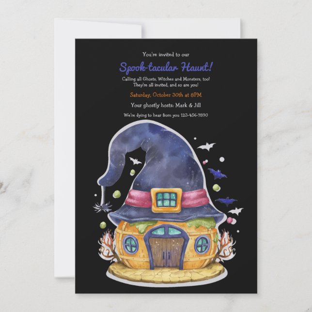 Invitación Casa de Halloween  (Anverso)