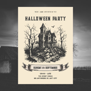 Invitación Casa de Halloween