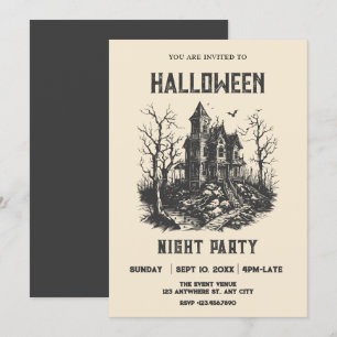 Invitación Casa de Halloween
