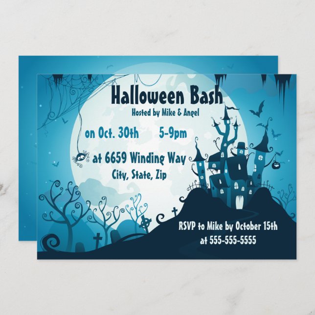 Invitación Casa de Haunting (Anverso / Reverso)