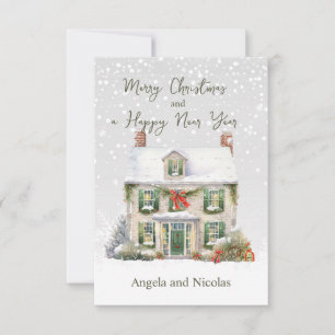 Invitación Casa de navidades en nieve