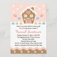 CASA DE PAN DE JENGIBRE ROSADA BABY SHOWER