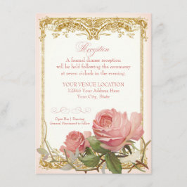 Invitación Casa de Rosa Vintage parisina Recepción formal