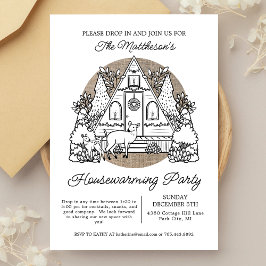 Invitación Casa de vacaciones bonita Fiesta de inauguración