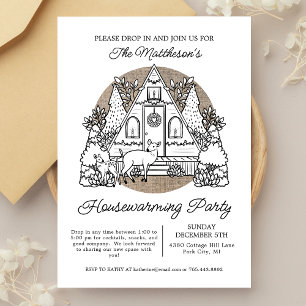 Invitación Casa de vacaciones bonita Fiesta de inauguración