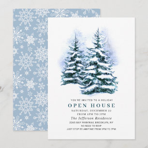 Invitación Casa de vacaciones de Navidades de pino