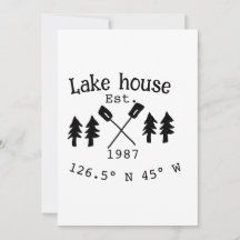 Casa del lago. Fecha año personalizado coordenadas