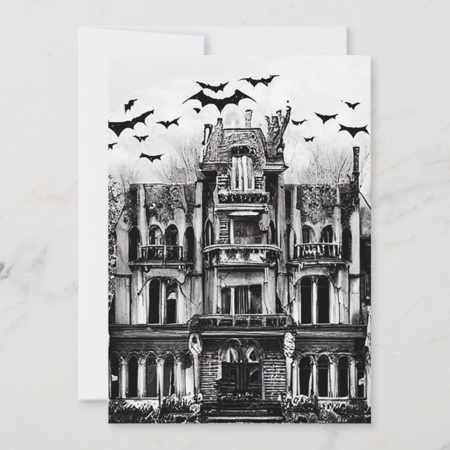 Invitación Casa embrujada (Anverso)