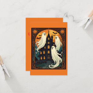 Invitación Casa embrujada - Calle de sombras oscuras