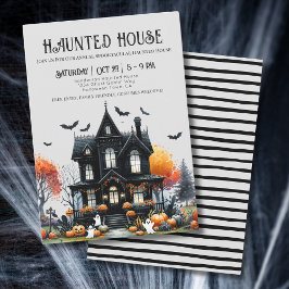 Invitación Casa Embrujada de Halloween Espeluznante
