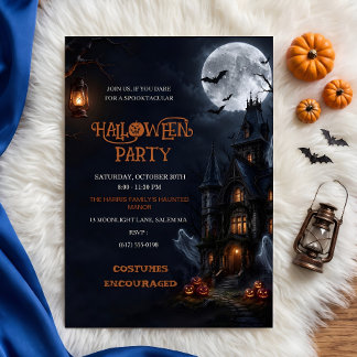 Invitación Casa Embrujada Fantasmas Halloween Espeluznante