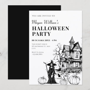 Invitación casa embrujada halloween 