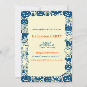 Invitación Casa embrujada oscura Spooktacular fiesta de Hallo
