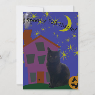 Invitación Casa embrujada personalizable