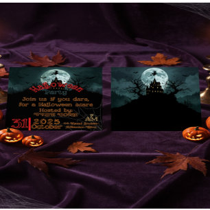 Invitación Casa Embrujada y Noche de Calabazas