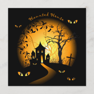 Invitación Casa en blanco cerrada invita