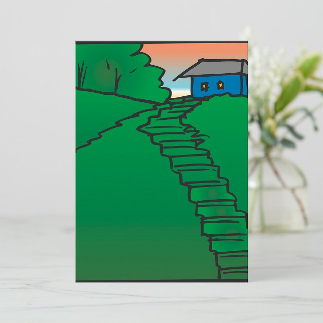 Invitación Casa En Una Colina Verde (Subido por el creador)