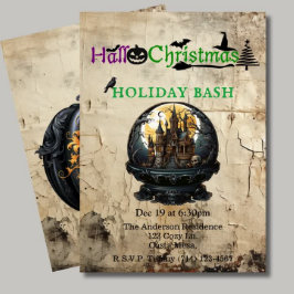 Invitación Casa gótica de Navidades hallo-festividad bash