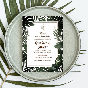 Invitación Casa hindú que calienta a Griha Pravesh