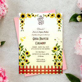 Invitación Casa hindú que calienta a Griha Pravesh