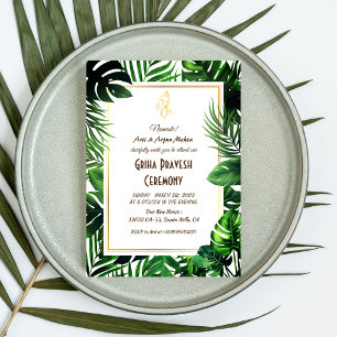 Invitación Casa hindú que calienta a Griha Pravesh