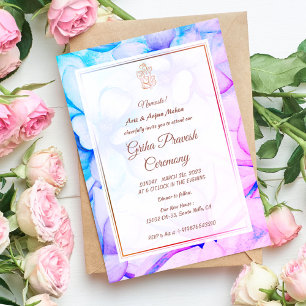 Invitación Casa hindú que calienta a Griha Pravesh